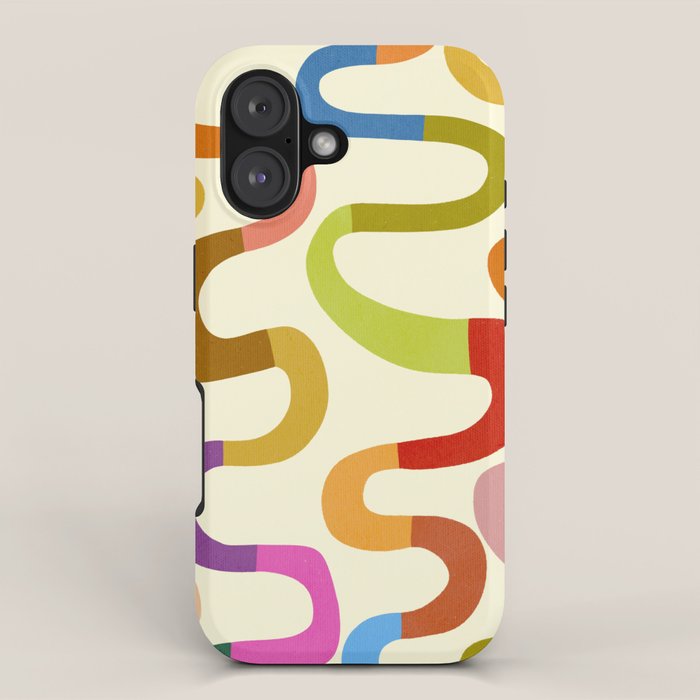 Fun, colorful and squiggly lines iPhone Case Gallery Image 1