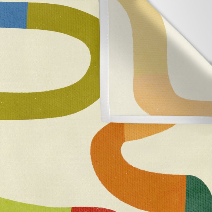 Fun, colorful and squiggly lines Wall Tapestry Gallery Image 3