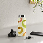 Fun, colorful and squiggly lines Water Bottle Gallery Image 4