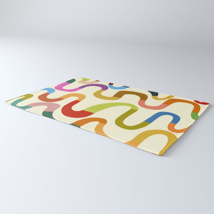 Fun, colorful and squiggly lines Rug Gallery Image 3