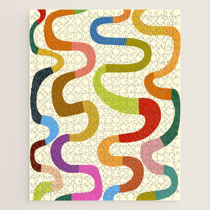 Fun, colorful and squiggly lines Jigsaw Puzzle Gallery Image 1