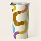 Fun, colorful and squiggly lines Travel Mug Gallery Image 3
