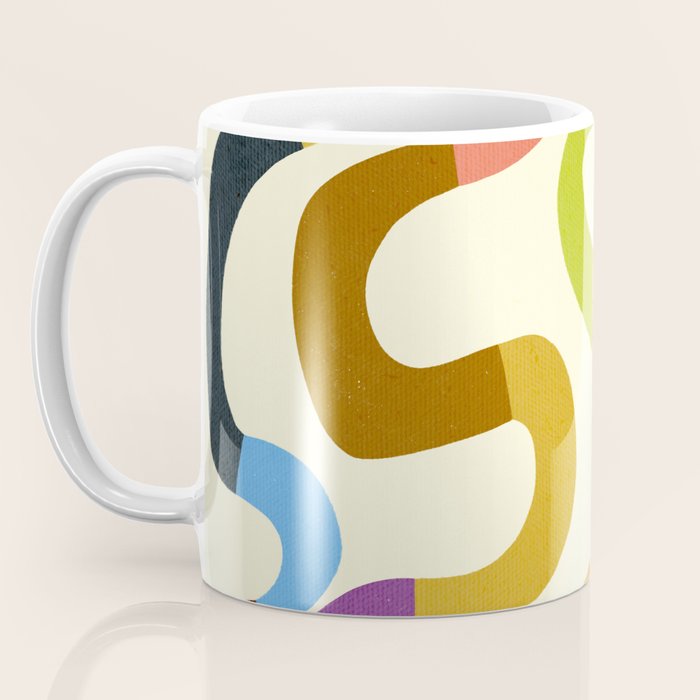 Fun, colorful and squiggly lines Coffee Mug Gallery Image 3
