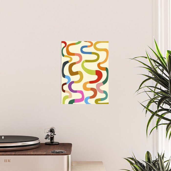 Fun, colorful and squiggly lines Poster Gallery Image 2
