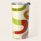 Fun, colorful and squiggly lines Travel Mug Gallery Image 2