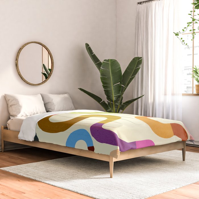Fun, colorful and squiggly lines Comforter Gallery Image 2