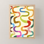 Fun, colorful and squiggly lines Mini Art Print Gallery Image 1