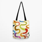 Fun, colorful and squiggly lines Tote Bag Gallery Image 2