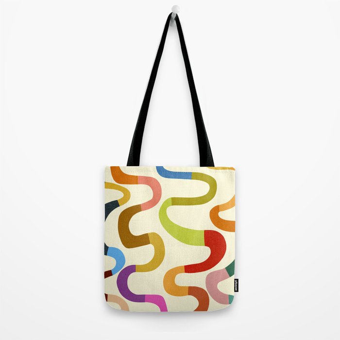Fun, colorful and squiggly lines Tote Bag Gallery Image 2