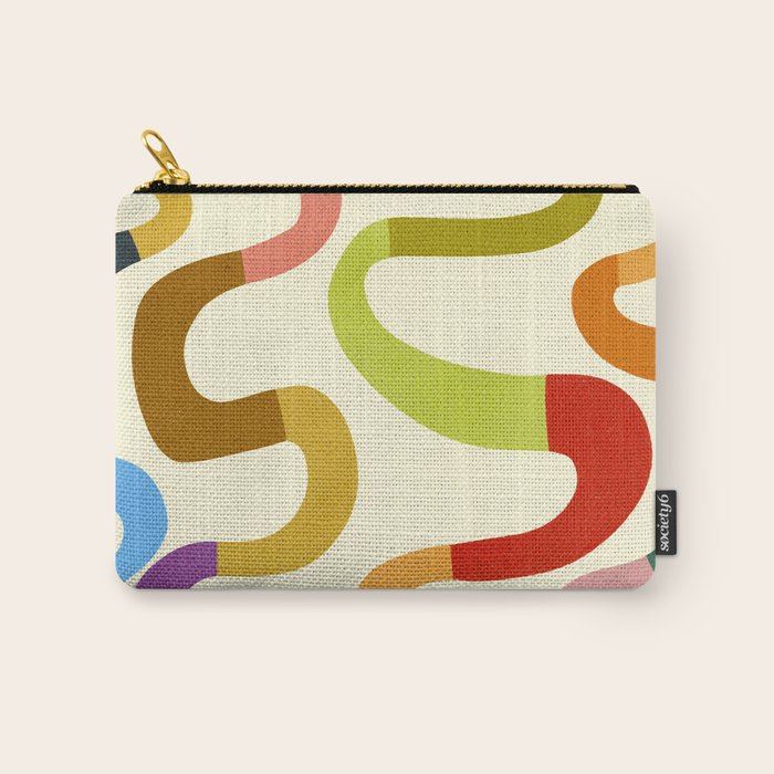 Fun, colorful and squiggly lines Carry All Pouch Gallery Image 1