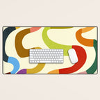 Fun, colorful and squiggly lines Desk Mat Gallery Image 1