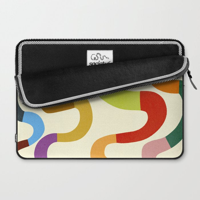 Fun, colorful and squiggly lines Laptop Sleeve Gallery Image 2