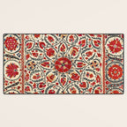 Bokhara Suzani Uzbekistan Colorful Embroidery Print Desk Mat Gallery Image 3
