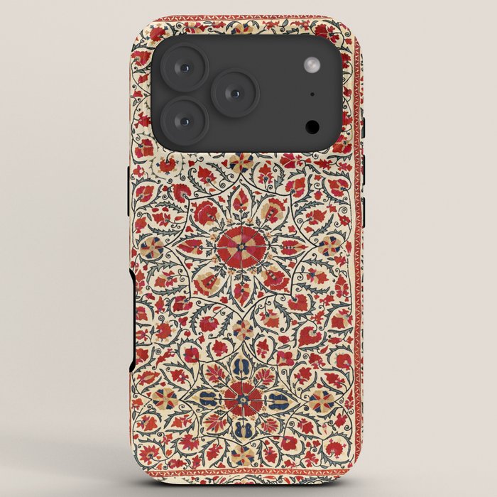 Bokhara Suzani Uzbekistan Colorful Embroidery Print iPhone Case Gallery Image 7