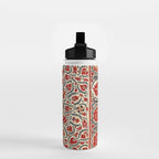 Bokhara Suzani Uzbekistan Colorful Embroidery Print Water Bottle Gallery Image 2