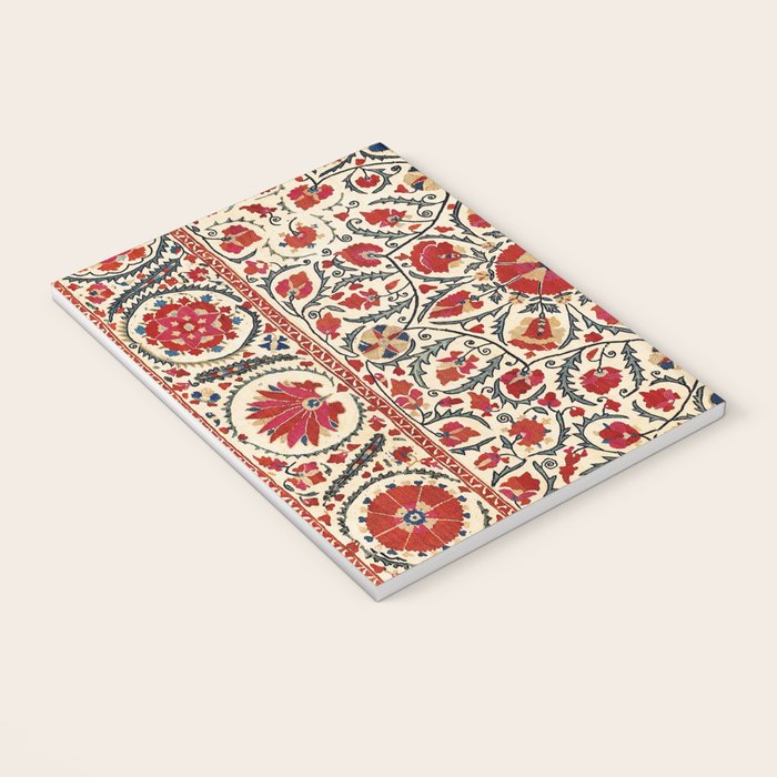 Bokhara Suzani Uzbekistan Colorful Embroidery Print Notebook Gallery Image 3