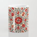 Bokhara Suzani Uzbekistan Colorful Embroidery Print Coffee Mug Gallery Image 4