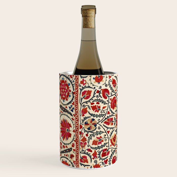 Bokhara Suzani Uzbekistan Colorful Embroidery Print Wine Chiller Gallery Image 2