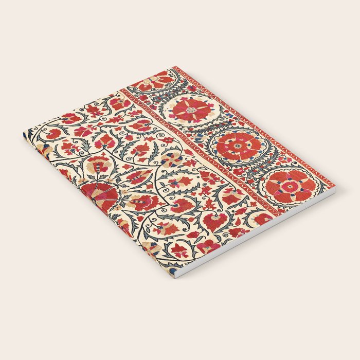 Bokhara Suzani Uzbekistan Colorful Embroidery Print Notebook Gallery Image 1