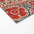 Bokhara Suzani Uzbekistan Colorful Embroidery Print Welcome Mat Gallery Image 2