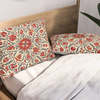 Bokhara Suzani Uzbekistan Colorful Embroidery Print Pillow Sham Gallery Image 2
