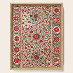 Bokhara Suzani Uzbekistan Colorful Embroidery Print Serving Tray Gallery Image 1