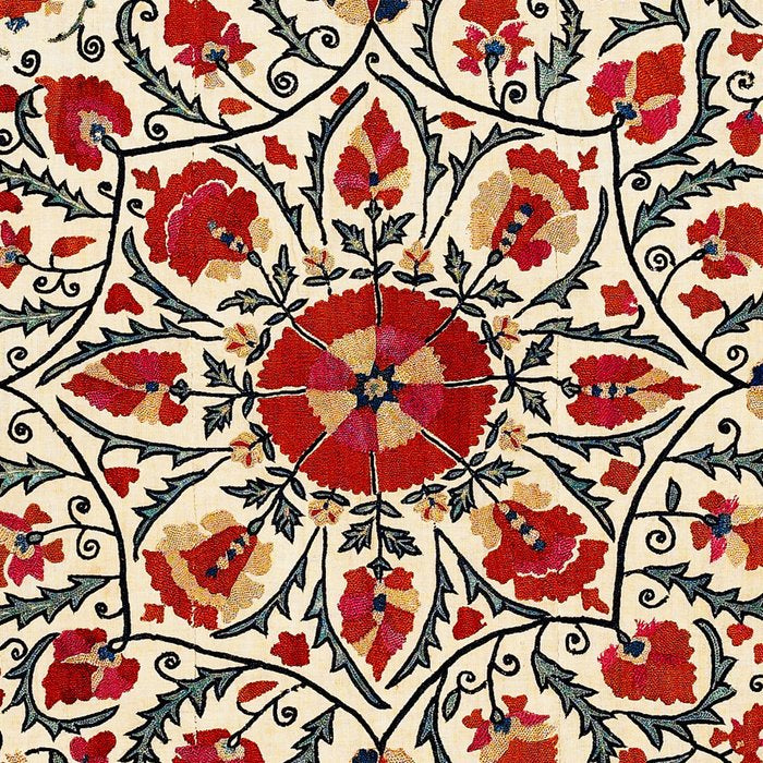 Bokhara Suzani Uzbekistan Colorful Embroidery Print Coffee Mug Gallery Image 2