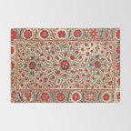 Bokhara Suzani Uzbekistan Colorful Embroidery Print Rug Gallery Image 2