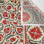 Bokhara Suzani Uzbekistan Colorful Embroidery Print Wall Tapestry Gallery Image 3