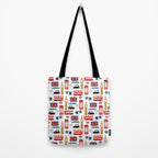London travel pattern cute england print for nursery kids room boys or girls decor Tote Bag Gallery Image 2