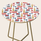 London travel pattern cute england print for nursery kids room boys or girls decor Side Table Gallery Image 2