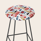 London travel pattern cute england print for nursery kids room boys or girls decor Stool Gallery Image 2