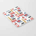 London travel pattern cute england print for nursery kids room boys or girls decor Notebook Gallery Image 3