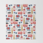 London travel pattern cute england print for nursery kids room boys or girls decor Throw Blanket Gallery Image 2