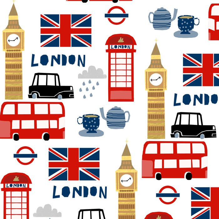 London travel pattern cute england print for nursery kids room boys or girls decor Coffee Mug Gallery Image 2
