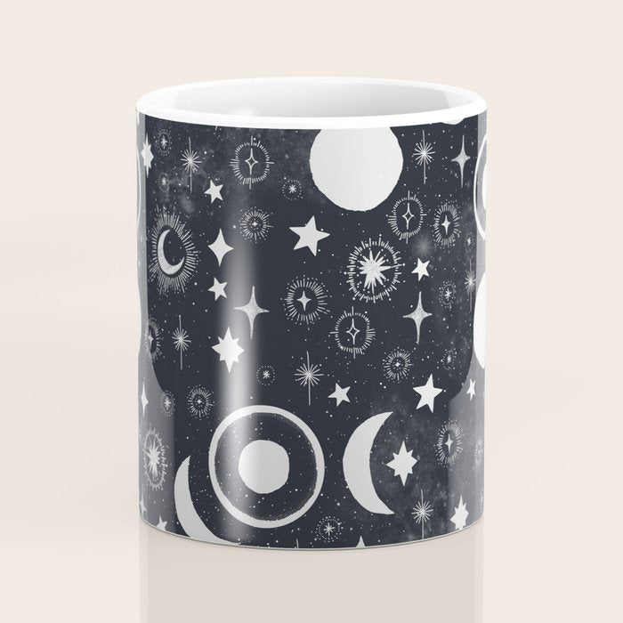 Celestial dark pattern DS Coffee Mug Gallery Image 4