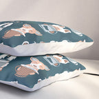 Doggie Coffee and Tea Time II Pillow Sham Gallery Image 3