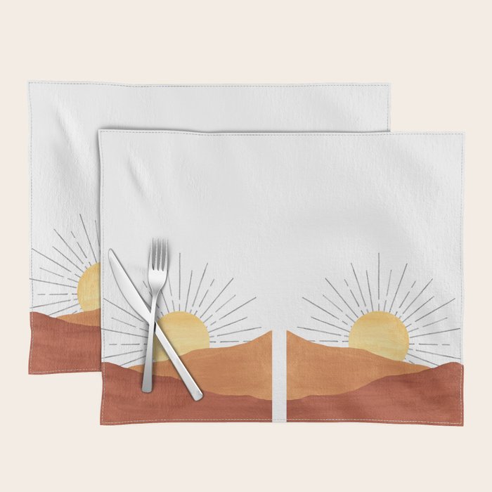 Terracotta desert sun Placemat Gallery Image 1