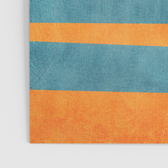 Teal Orange Minimalist Rich Texture Artwork Poster Gallery Image 3