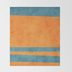 Teal Orange Minimalist Rich Texture Artwork Throw Blanket Gallery Image 2