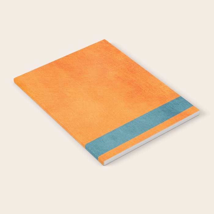 Teal Orange Minimalist Rich Texture Artwork Notebook Gallery Image 2