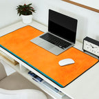 Teal Orange Minimalist Rich Texture Artwork Desk Mat Gallery Image 2