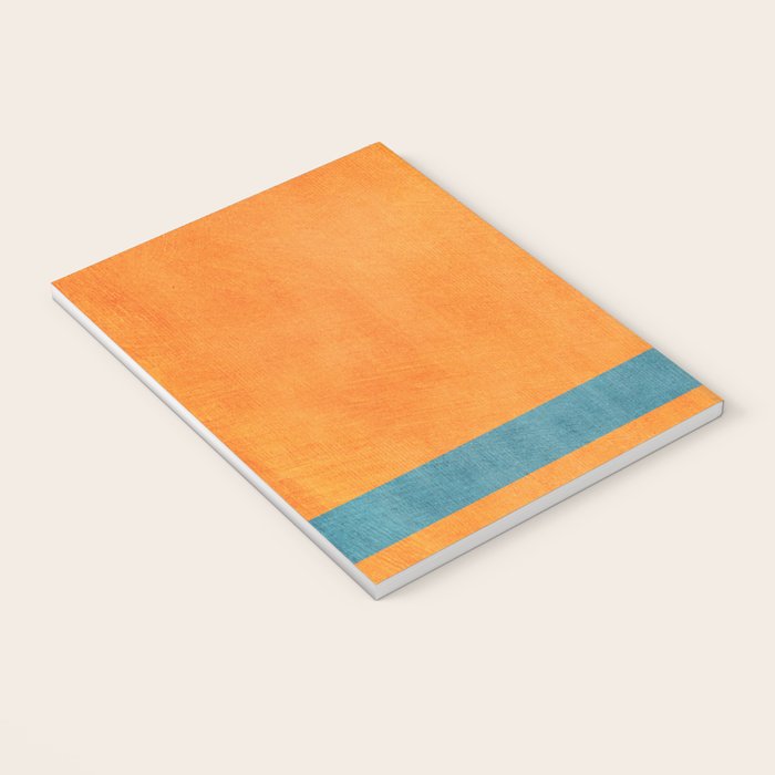 Teal Orange Minimalist Rich Texture Artwork Notebook Gallery Image 3