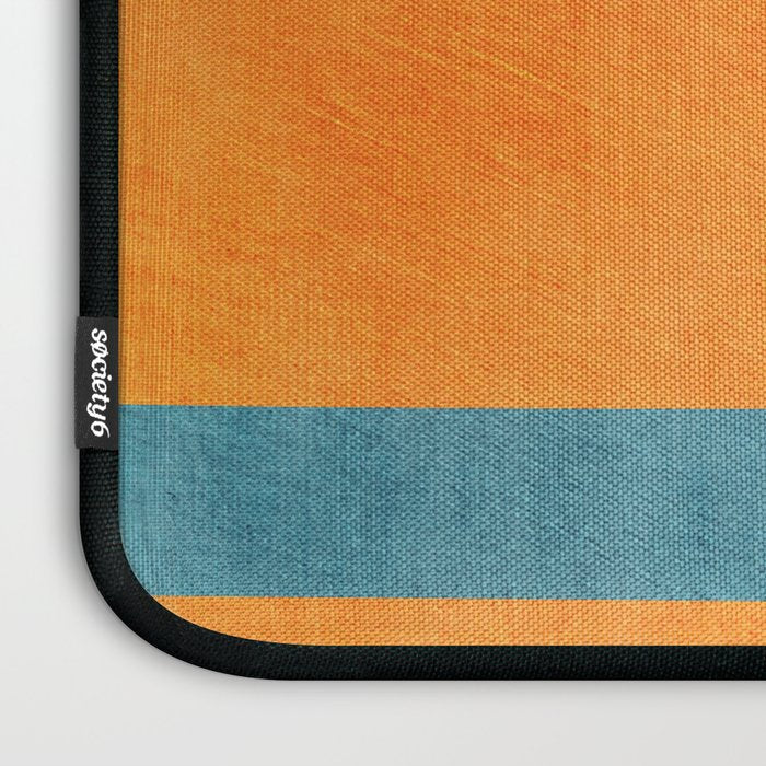 Teal Orange Minimalist Rich Texture Artwork Laptop Sleeve Gallery Image 3