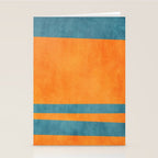 Teal Orange Minimalist Rich Texture Artwork Stationery Card Gallery Image 2
