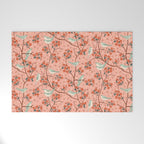 Birds In Cherry Blossom Trees Welcome Mat Gallery Image 1