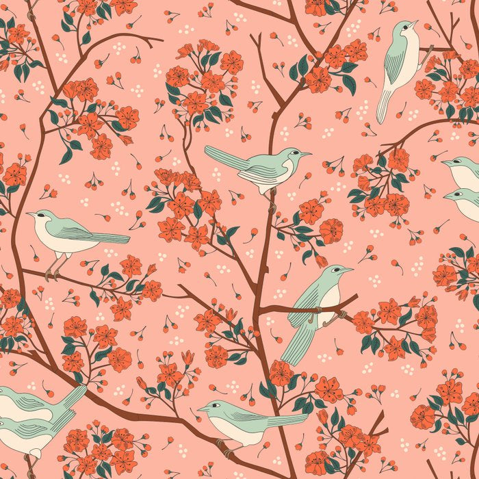 Birds In Cherry Blossom Trees Coffee Mug Gallery Image 2