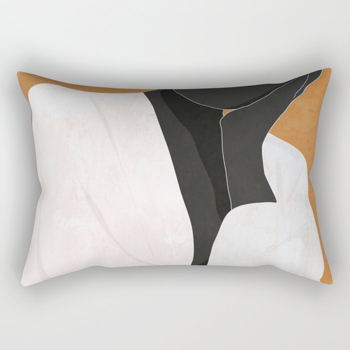 Minimal Art Girl 9a Rectangular Pillow Gallery Image 1