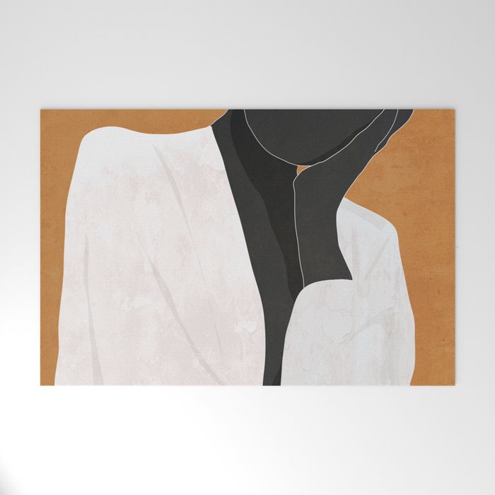 Minimal Art Girl 9a Welcome Mat Gallery Image 1