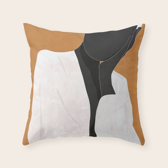 Minimal Art Girl 9a Throw Pillow Gallery Image 6